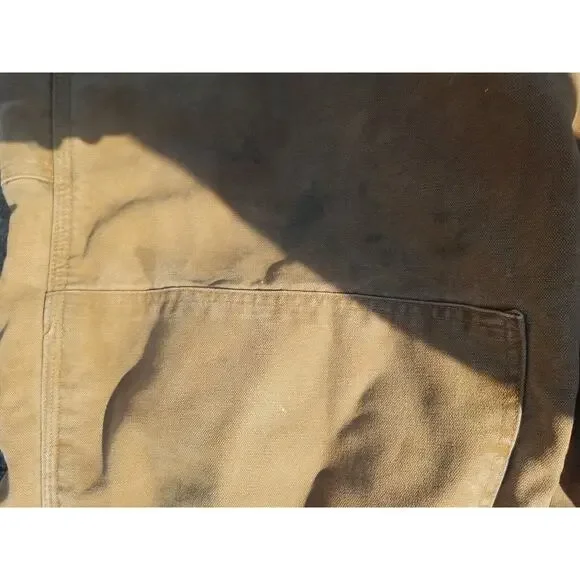 Vintage carhartt overalls 48x34 Distressed Brown Union Made In USA Discolored
